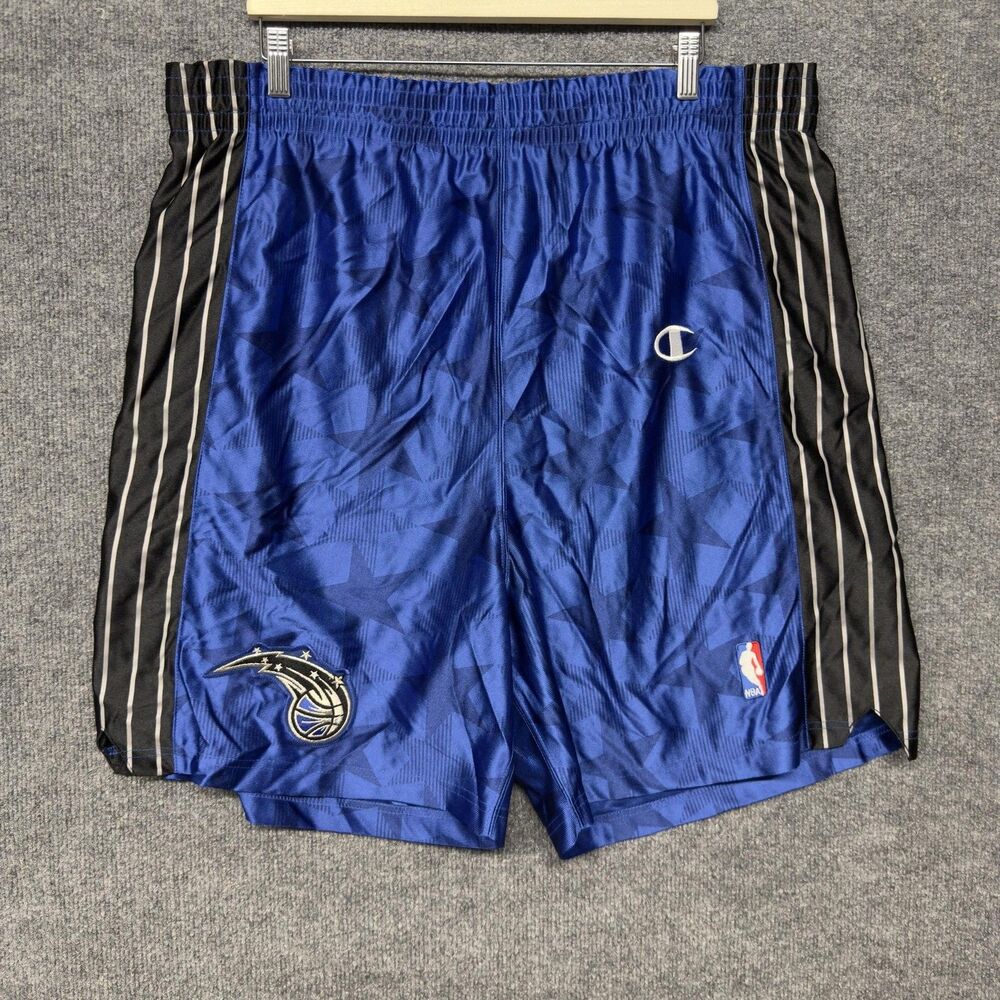 Vintage Orlando Magic Basketball Shorts Mens 2XL Champion NBA Dazzle Silky Rare